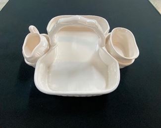 Tiffany & Co. Basket Weave Square Serving Tray with Creamer and Sugar Bowl for serving Strawberries, or whatever you choose!