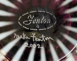 Fenton, signed by Mike Fenton