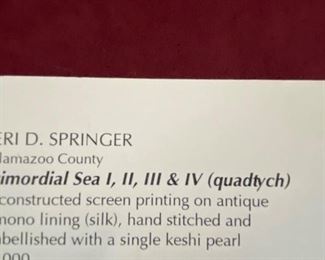 Label on back of Screen Printings