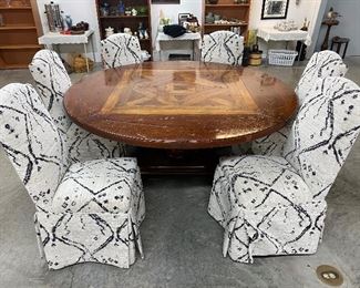 Table and chairs sold separately
6 New Ballard dining chairs 