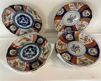 Antique Hand Painted Japanese Imari Porcelain Bowls