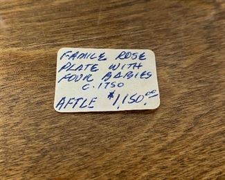 Original Price Tag for Qianlong Plate