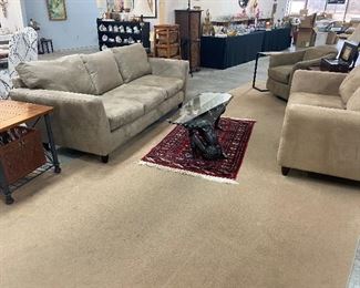 Modern Sofa and Love Seat, Very Unique Coffee Table!