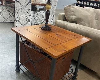 Wood and Iron Side Table