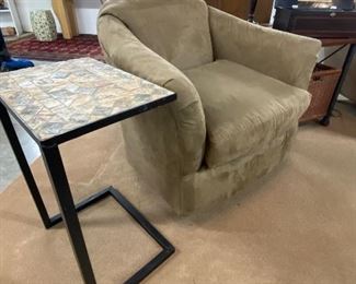 Swivel Chair, Sofa Table