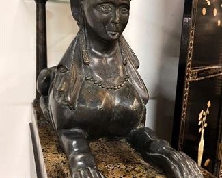 Bronze Sphinx made into an accent table!