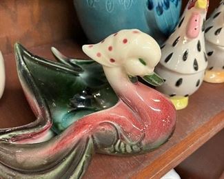 Vintage 1950's Hull Pottery Mother Goose Ceramic Planter