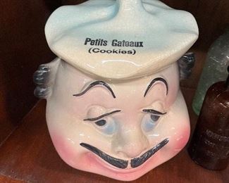 Vintage Luigi Restaurant Cookie Jar "Petits Gateaux" 