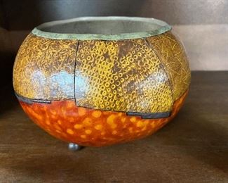 Colorful Bowl by artist named Wolff, Signed
