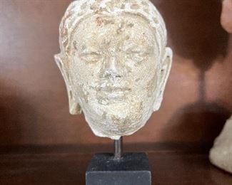 Mounted Antique Carved Stone Head