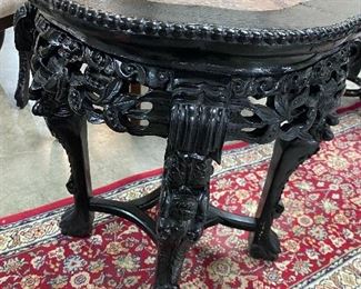 Intricate Inlaid Accent Table