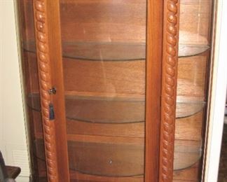 HALF ROUND OAK CURIO