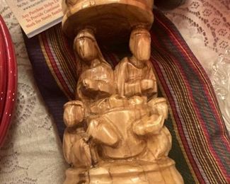 Carved nativity benefits charity item from Jordan