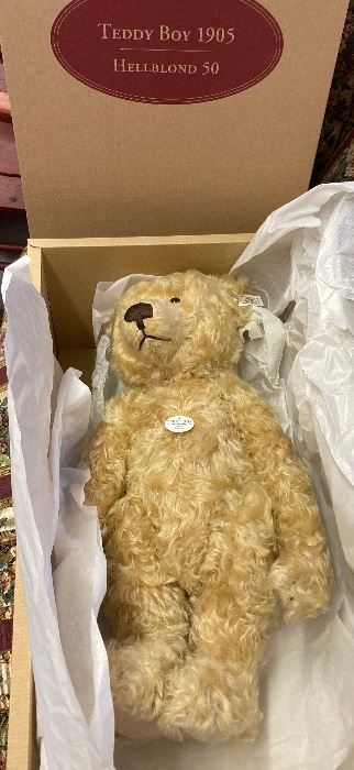 Made in Germany by Steiff - Replica of their 1905 Teddy Boy. approx. 22”.   New in box.  Authenticated. 