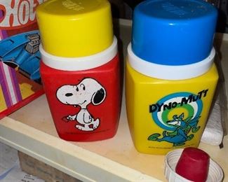Snoopy and Dyno
 mutt thermoses