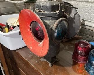Antique railroad lamp lantern 