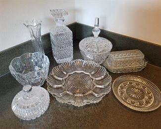 Cut Crystal Deviled Egg Tray Lidded Dish And More