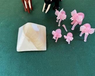 Elephants And Pyramid Wood Clay And Marble