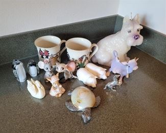 Lenox Mugs And Swan And Collectible Animals
