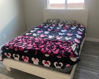 Bed with beautiful frame 