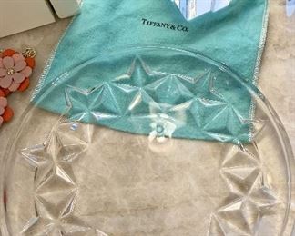 *Tiffany Crystal Bowed Gift Box $45
*Tiffany 8.5”  Crystal Star Plate $10