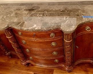 65”w x 21d x 38h Granite Top Hekman
Furniture Buffet $1195
