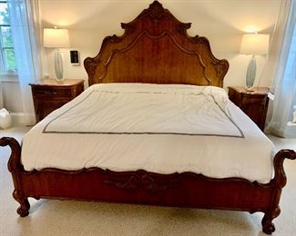 Century Solid Wood King Bed Frame $995