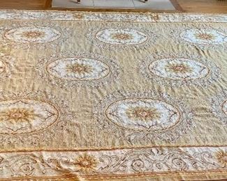 9’ x 11’ Hand knotted Isberian Rug - Aubusson pile floor covering, made at the Savonnerie workshop, France. $3000