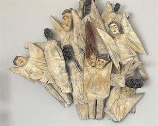 5______$450 
Gary.F White (NC) 
Folk art wood carved Angels 28x23 