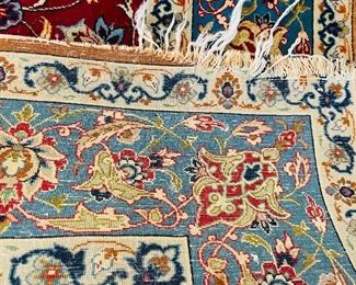 9______$100 
Silk rug 41x61 damaged 