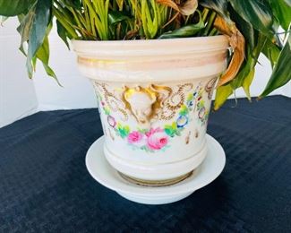 58B______$40 
Old Paris planter with plant 7T just planter height 