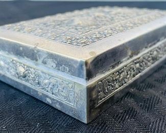 67______$40 
800 silver 5oz carved box from Bali 5 x 3.5