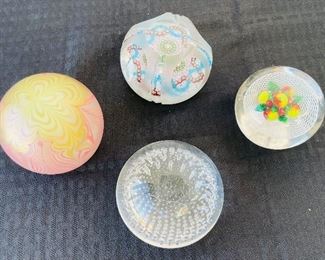  88B______$100 
Lot of 4 paperweights 
