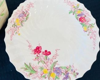 91______$90 
Set of 12 English dessert plates Spode Fairydale & bowl
