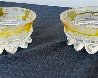 96______$50 
Bohemian yellow glass wine coasters 