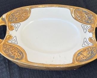 99______$50 
Art Nouveau asparagus platter cream and gold 