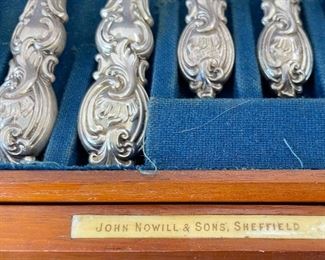 114______$150 
John Nowill Sheffield sterling handles Fish set for 12 