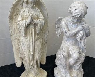#156 - $40 Lot of 2 decorative angel/putti (about 11" high)
