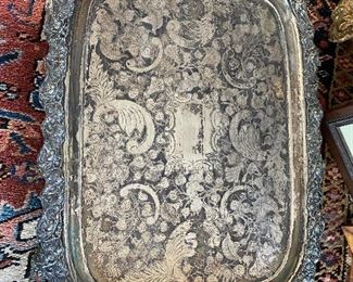 #162 - $60 Rectangular tray silver plated 