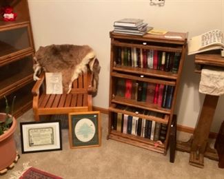 RELIGIOUS BOOKS, BOOK CASE,.  THE DEER SKIN IS GONE , 