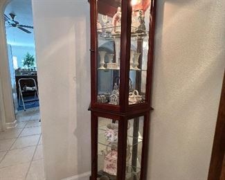 lighted curio cabinet