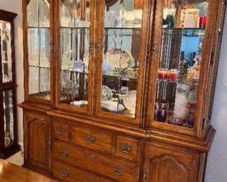 lighted china hutch