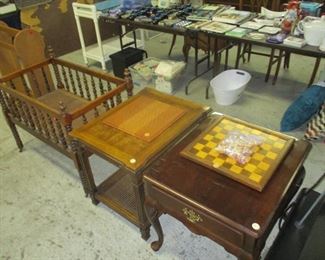 TABLES, CRIB AND GAME BOARDS