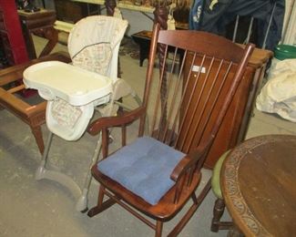 ROCKING CHAIR AND HIGH CHAIR