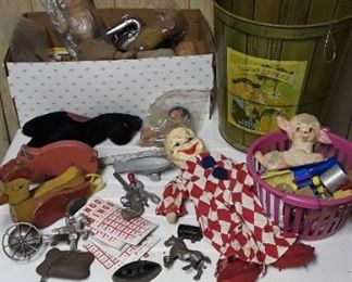 Collection of Vintage Toys a Creepy Clown