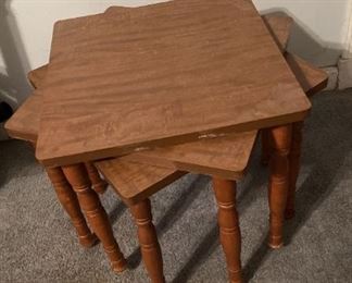 Three Vintage Stacking Tables