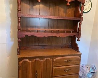 Vintage Hutch Top and Buffet Base