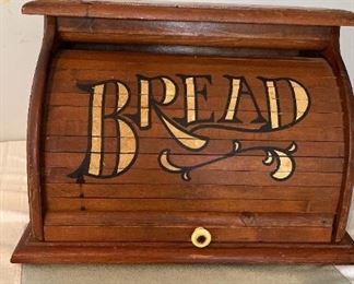 Vintage Tambour Breadbox Cutting Board