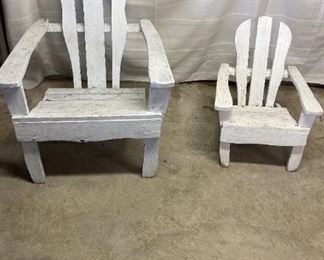 Wooden Adult And Childs Chair