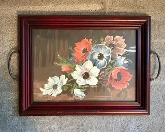 Floral Painted Tray 